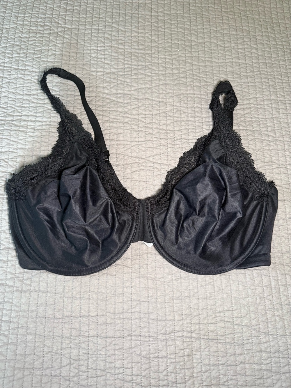Wacoal Black Lace-Trim Underwire Bra